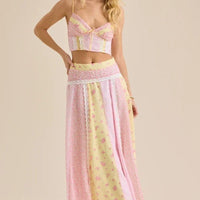Printed Camisole and Long Skirt Two-Piece Set