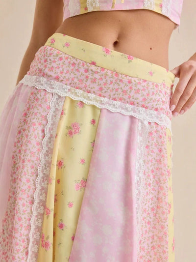 Printed Camisole and Long Skirt Two-Piece Set